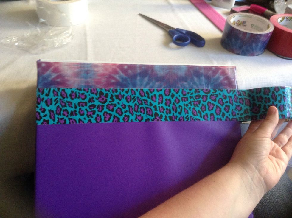 ...but I found it was easier to just cut it after it was stuck down.