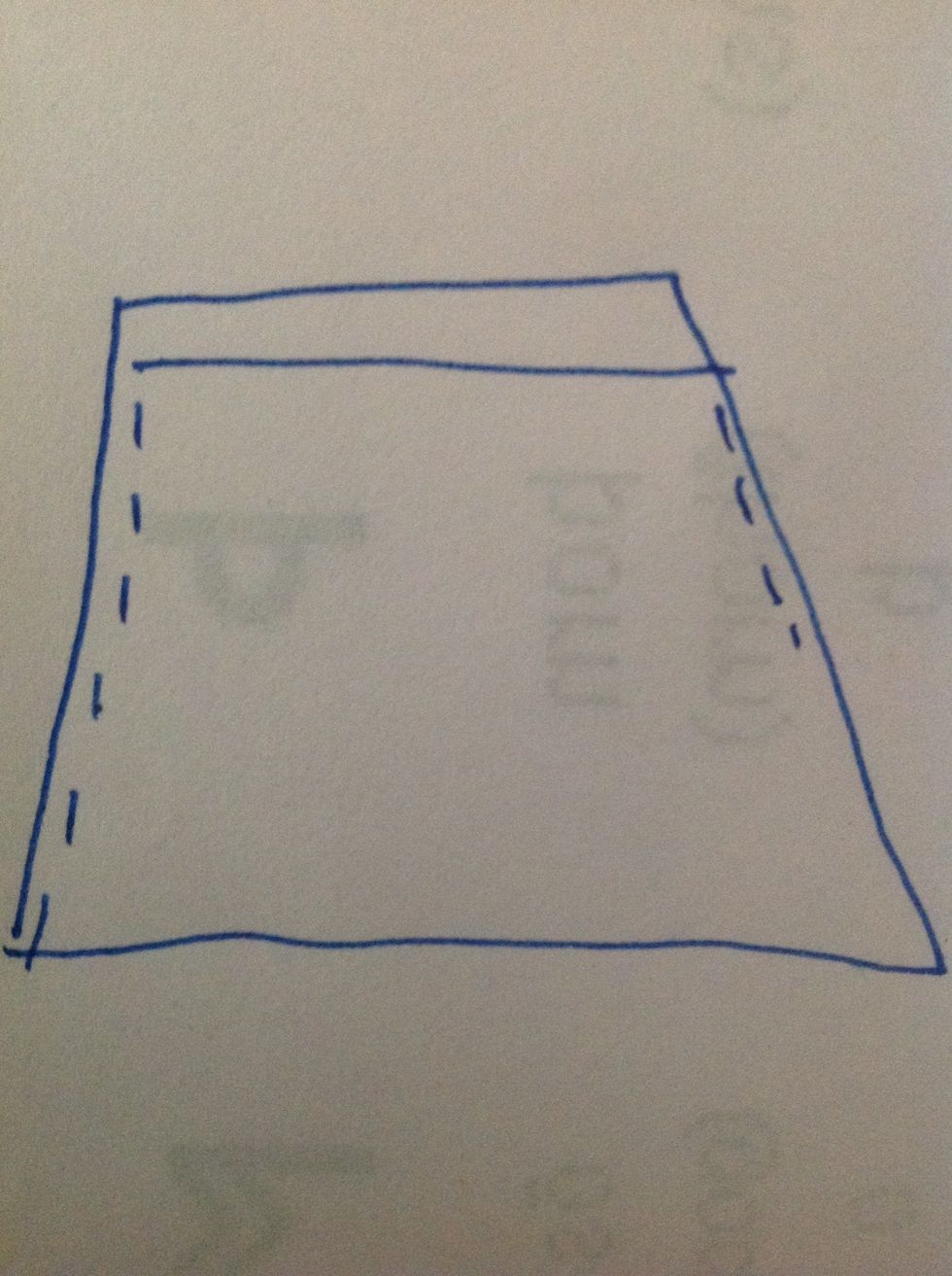 But since I wanted a slit, I stitch one side entirely and the other I just stitch a little, till mid thigh.