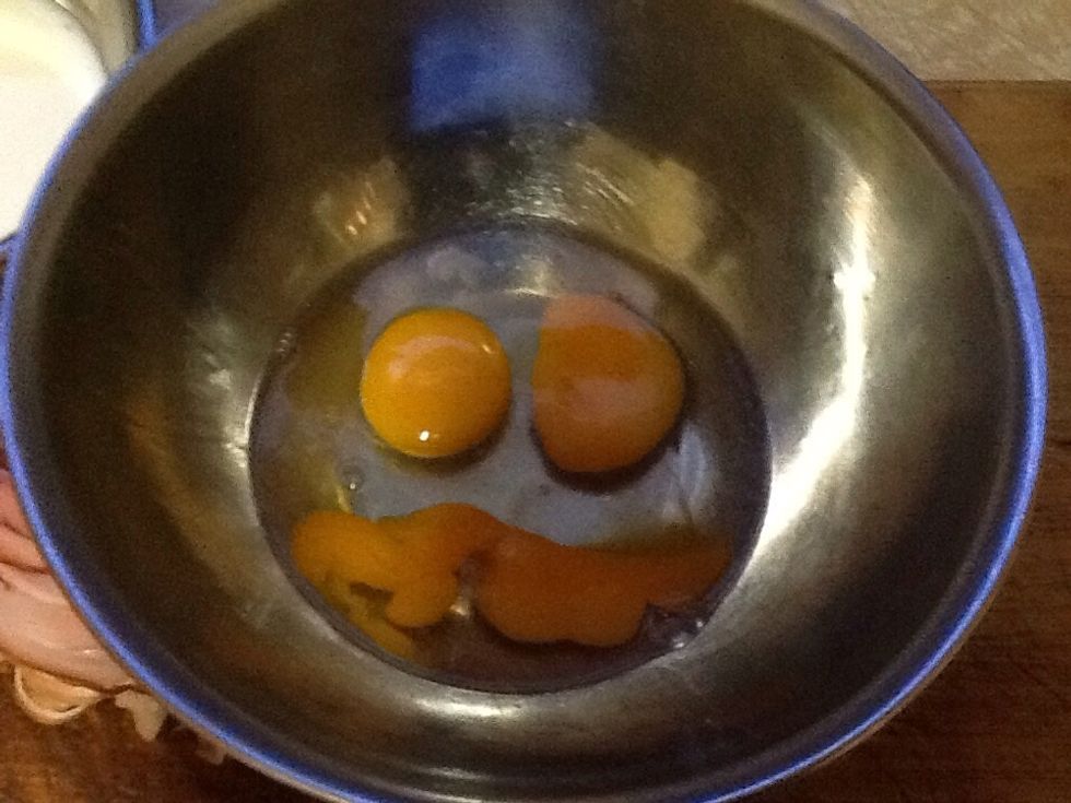 But the eggs in the bowl.