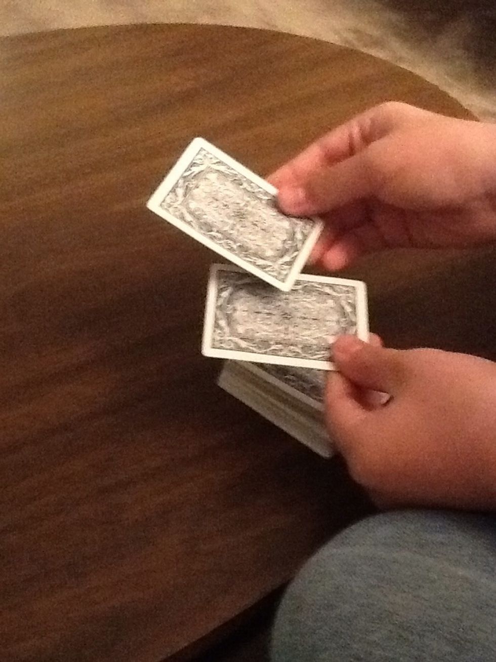 But you give them the first card ( your card) in a quick change out like so