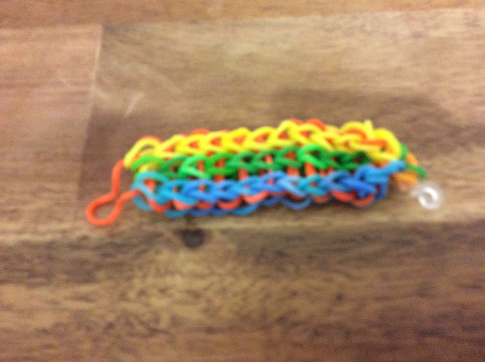 But your triple single is not finished yet ,now add the end loom to the clip