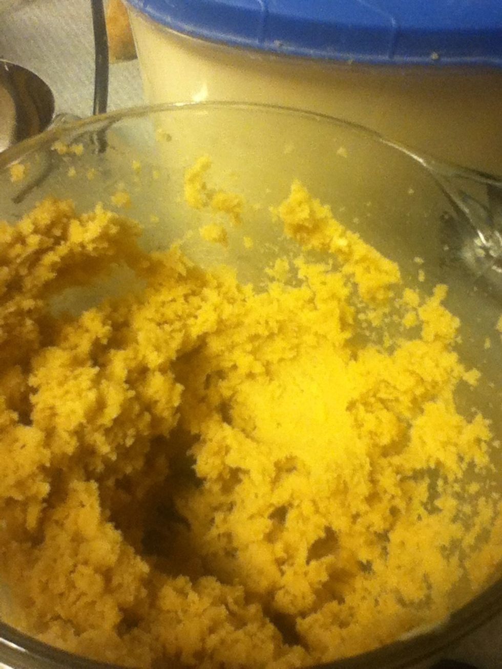 Butter and sugar creamed should look like butter and sugar creamed..