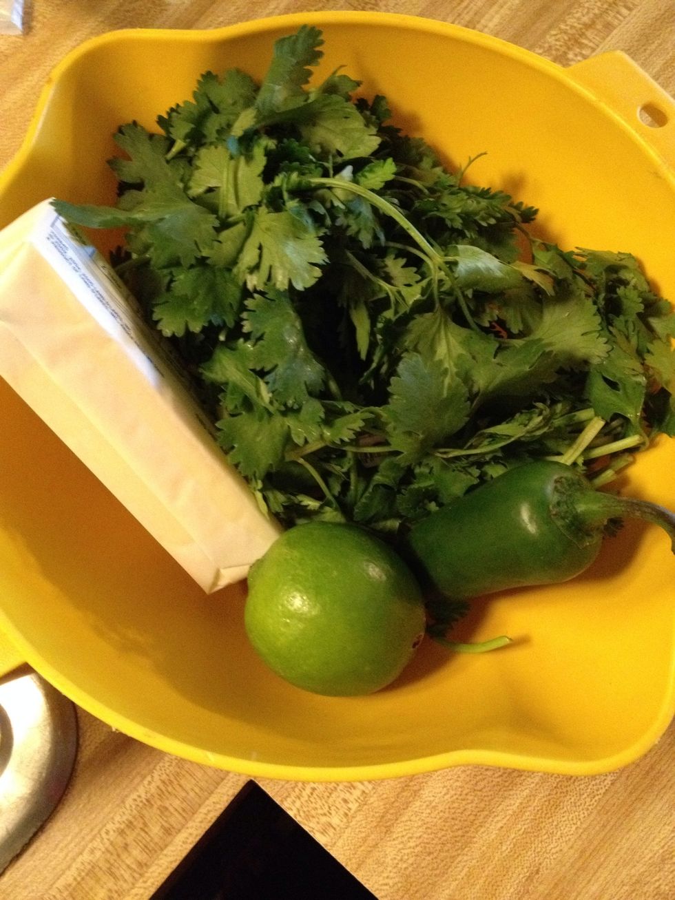 Butter, cilantro and lime