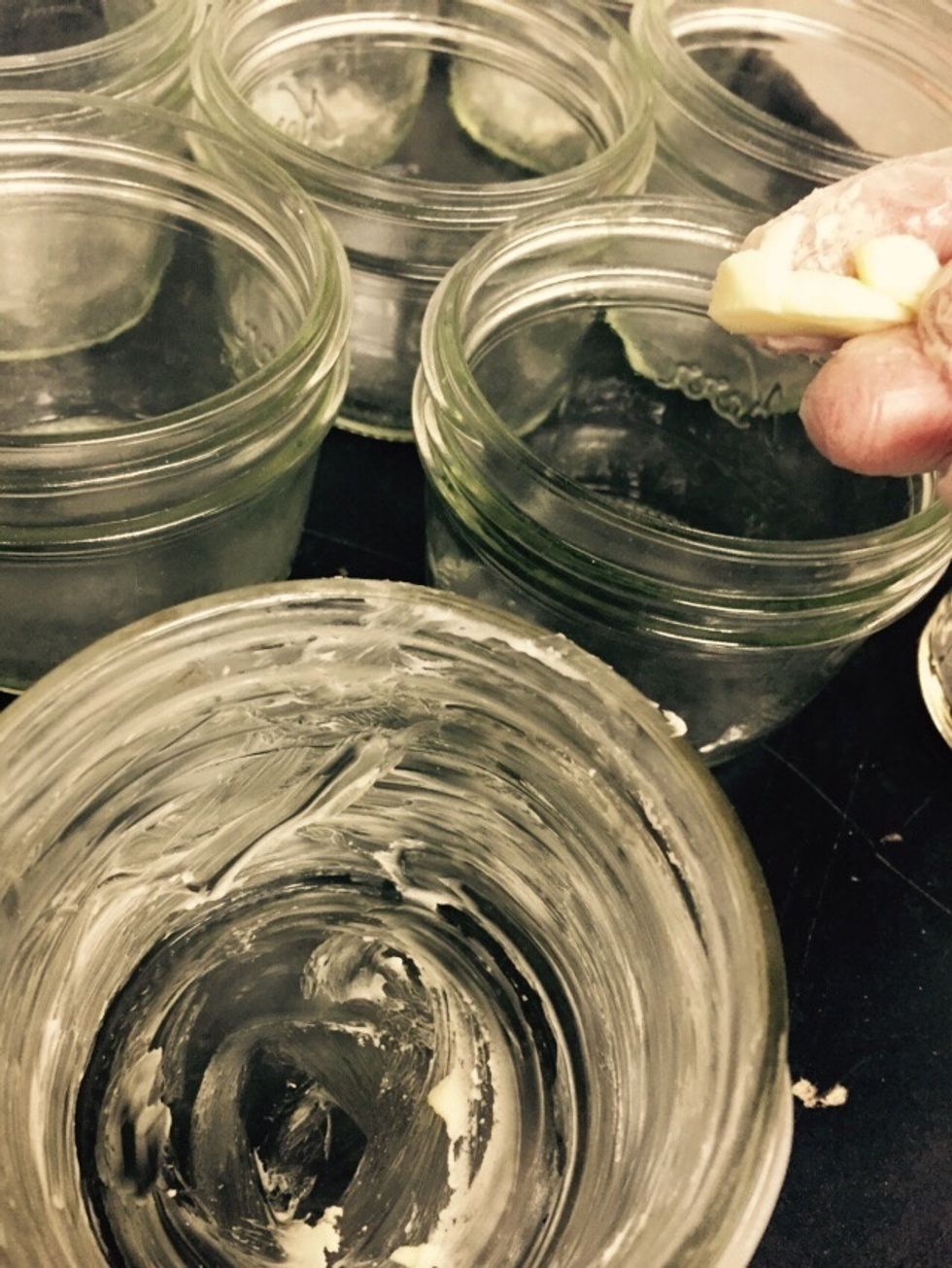 Butter individual serving dishes.