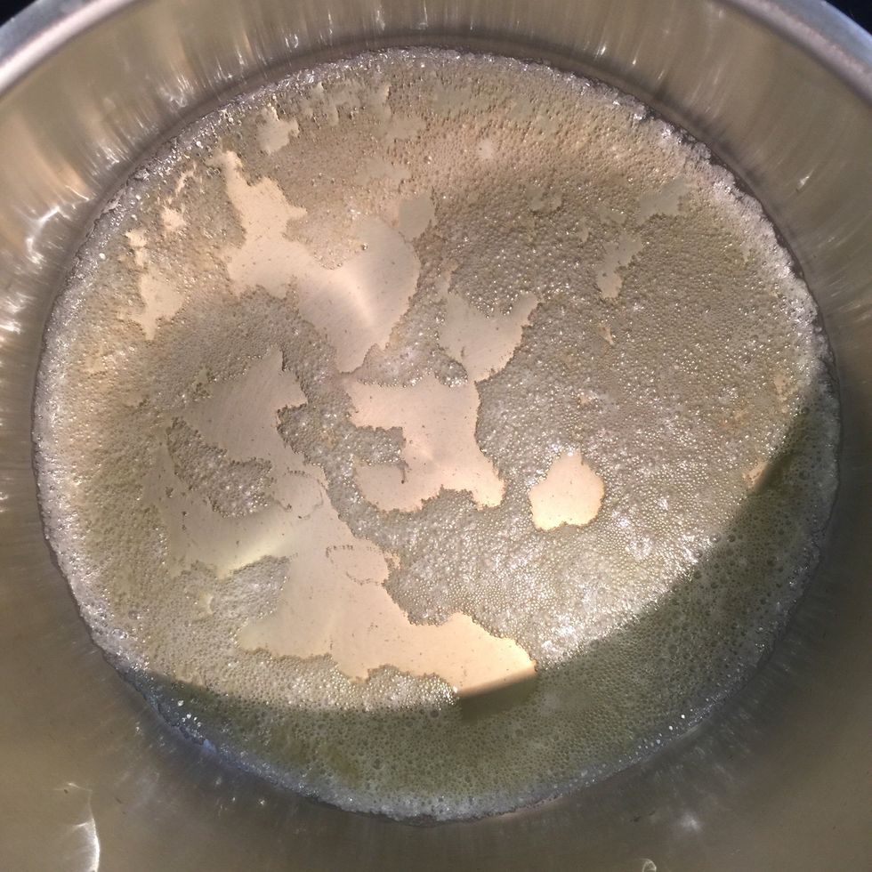 Butter melting slowly
