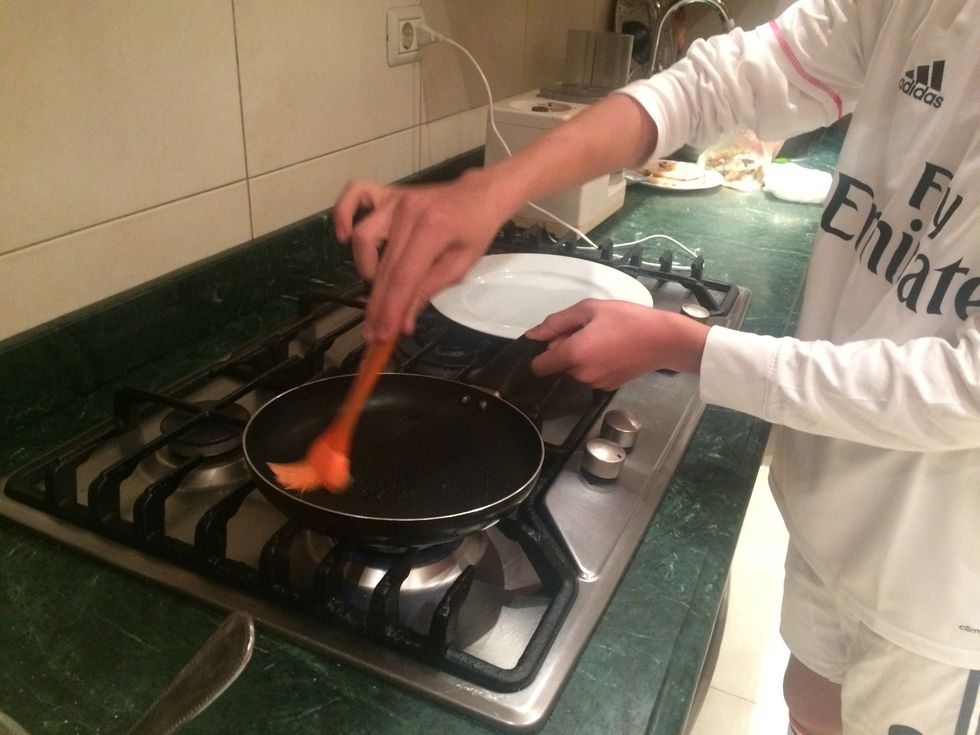 butter on the pan