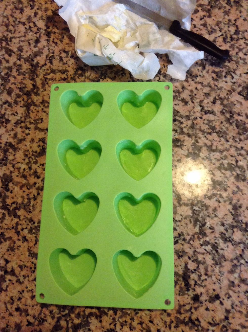 Butter your muffin cases.