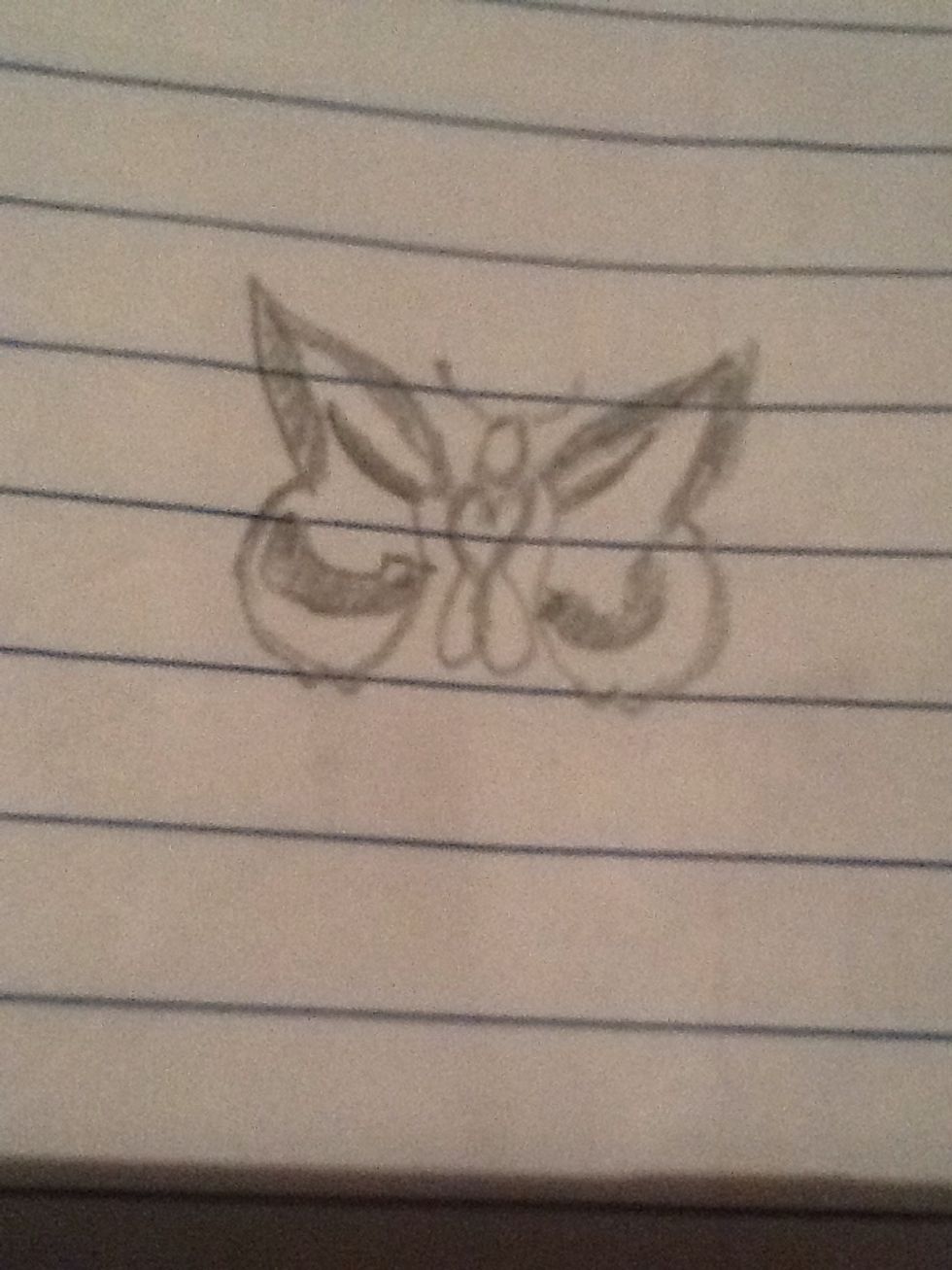 Butterfly that I drew a long time ago!with a heart in the middle "Love butterfly" the wings are supposed to be two hearts on each side but i forgot how to do that
