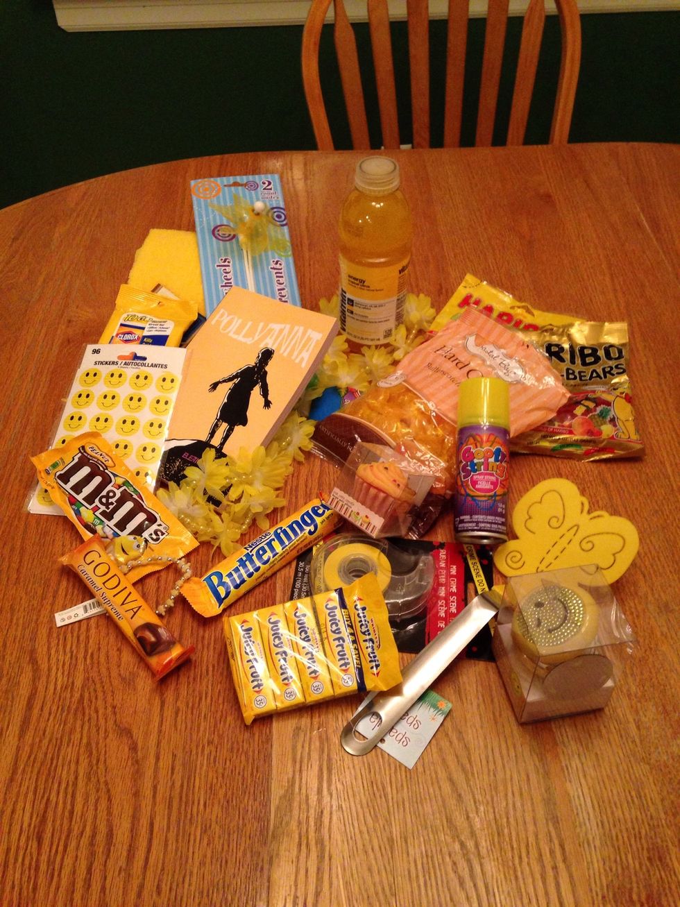 Buy a bunch of yellow items (no theme needed other than color.)