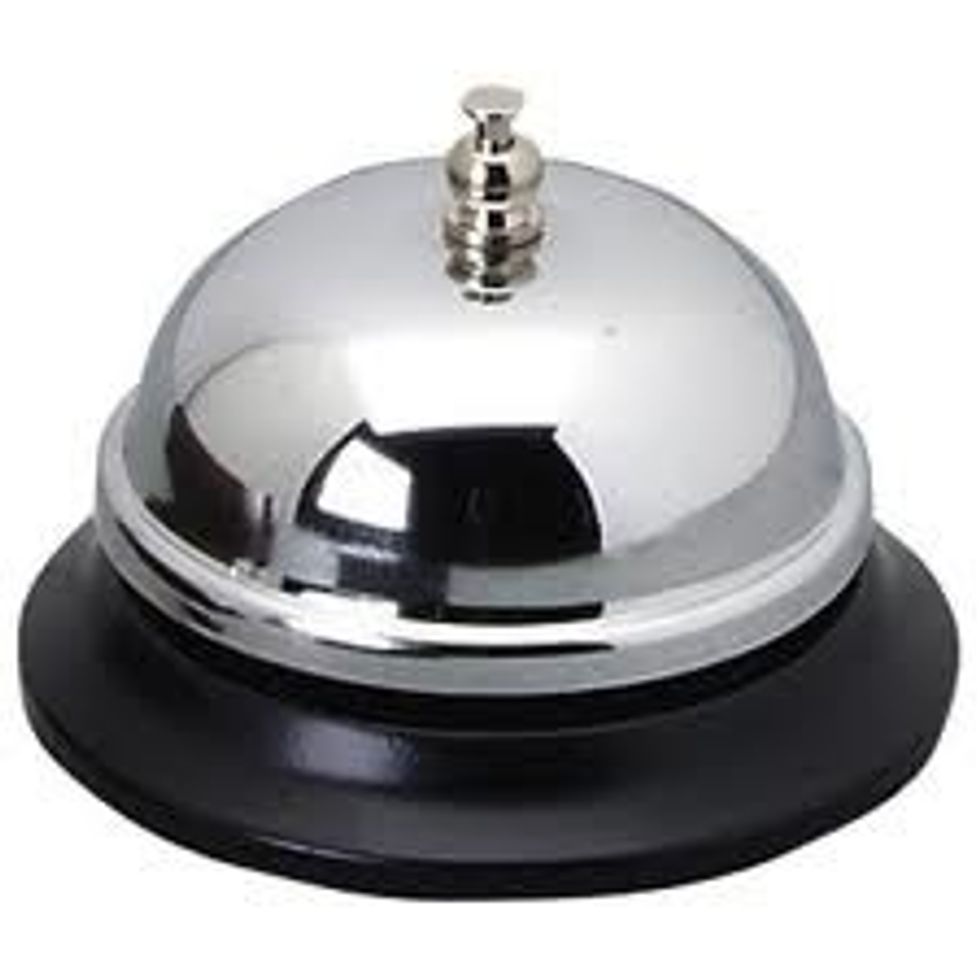 Buy a silver desk bell and leave it at the door you let your dog out to do his/her business. Every time you let him/her out ring the bell. Sometimes it even helps to put your dogs paw on the bell too.