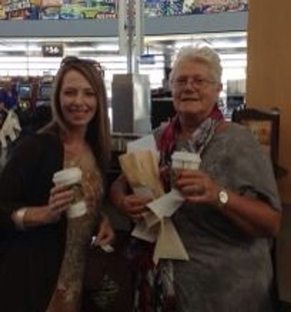 Buy a stranger coffee. Especially at airports before long flights.