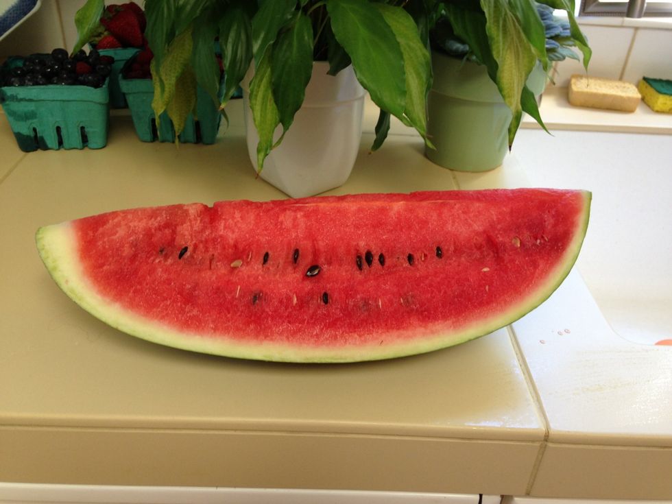Buy a watermelon. The size depends on the amount of people you are serving!