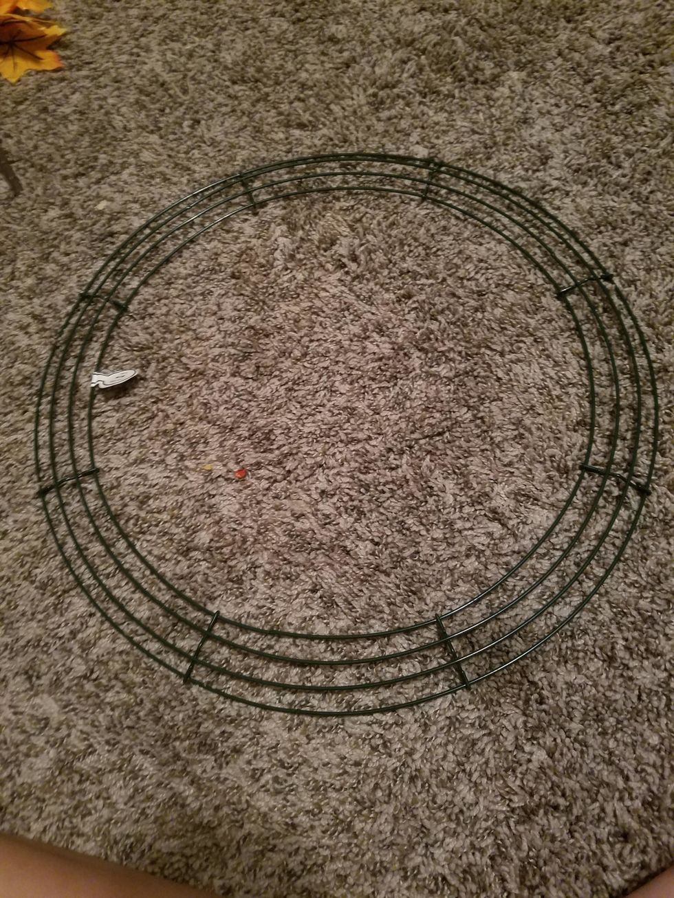 Buy a wire wreathe outline in the desired size