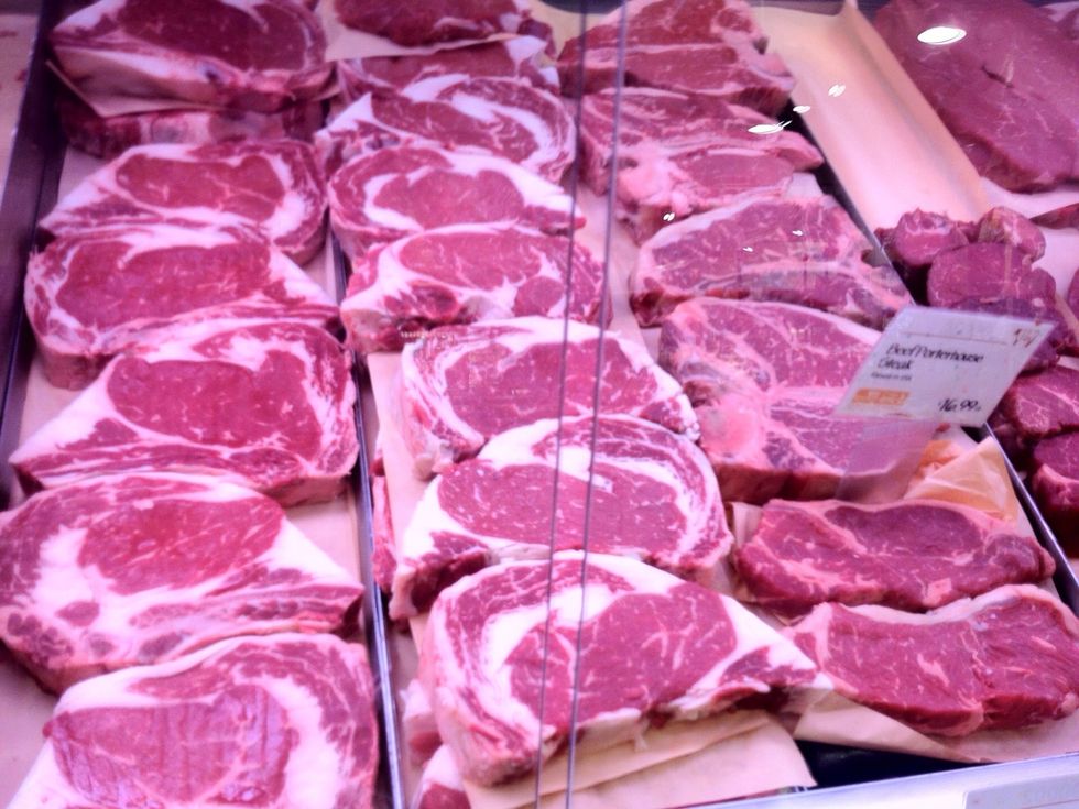 Buy giant Ribeye steak.