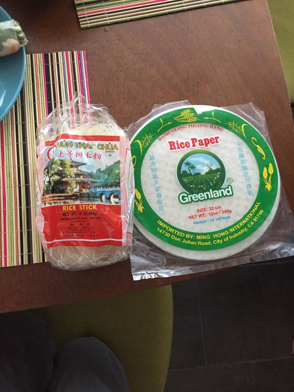 Buy rice paper and noodles