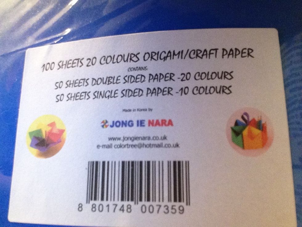 Buy some origami paper or just get a4 paper and cut it into a square