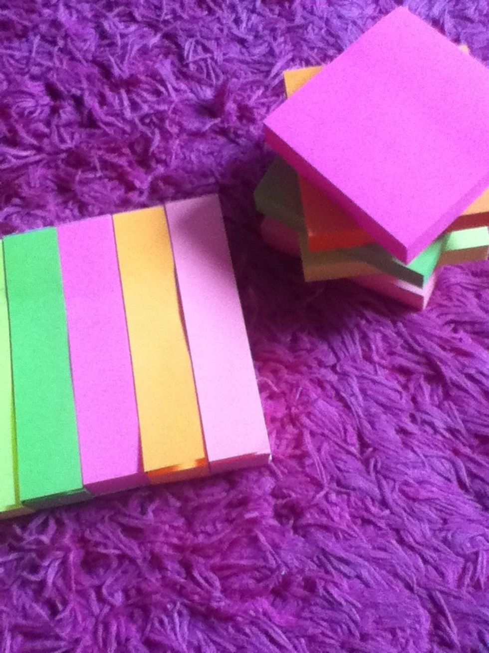 Buy sticky notes in different colours.