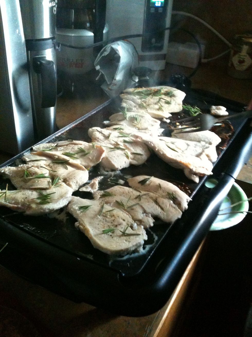 By now our chicken is ready to flip!