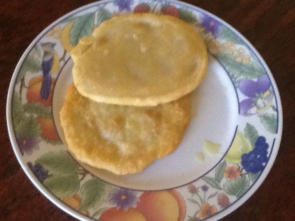 By now your mixture should have turned to a bread like formation like this.