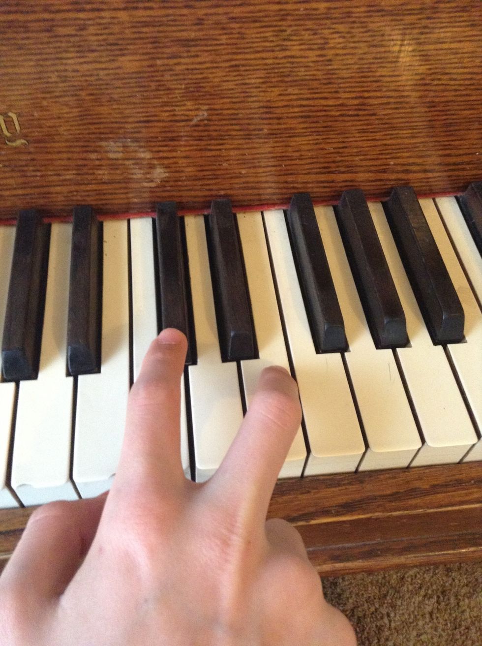 C# and E, above middle C.