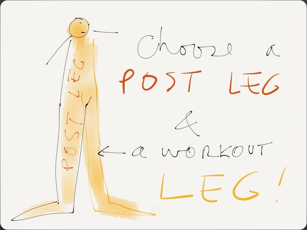 C) Heel Hops and Knee Kicks (3 mins.) Stand evenly on both legs and find your perpendicular balance or plumbline. Come to neutral, relax, be still, breathe, stand tall.