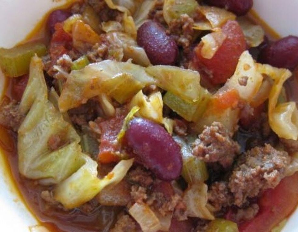 Cabbage and kidney beans...