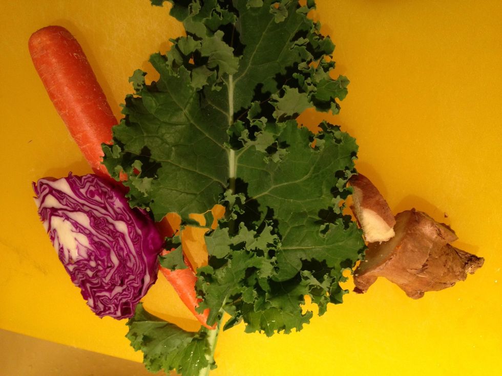 Cabbage, Carrot, Kale, Ginger