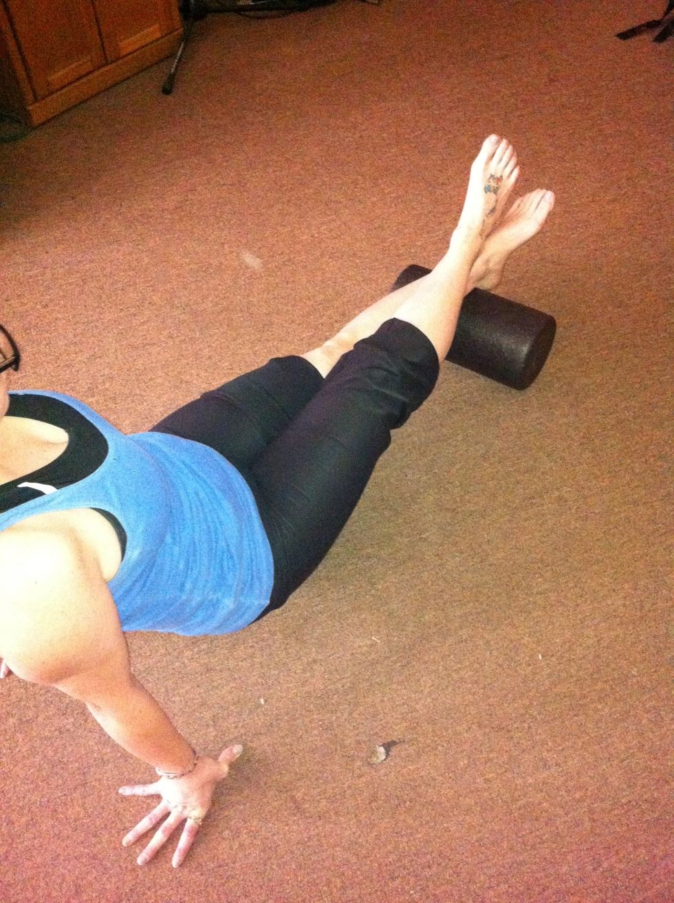 Calves. Roll from Achilles up to base of back of your knee. Calves are a huge culprit to knee pain. They go unattended and your legs and foot placement cannot function. IT BAND pain follows from this