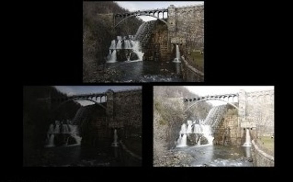 Camera takes three different exposures of the scene automatically. Use an HDR program like Photomatix or HDR Efex Pro on your laptop or desktop machine to combine the three exposures.