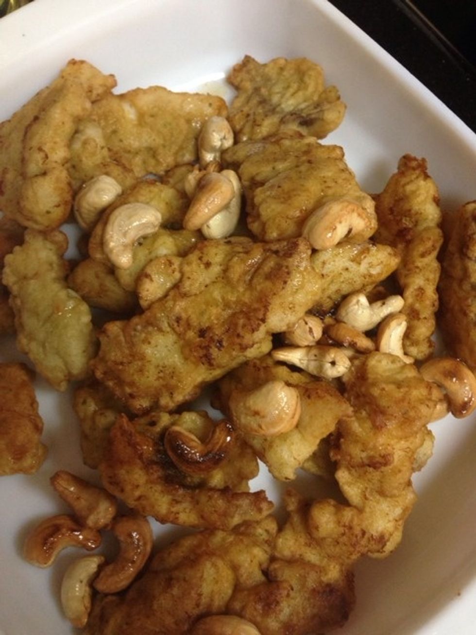 Can also fry bell peppers and spring onions alongside.