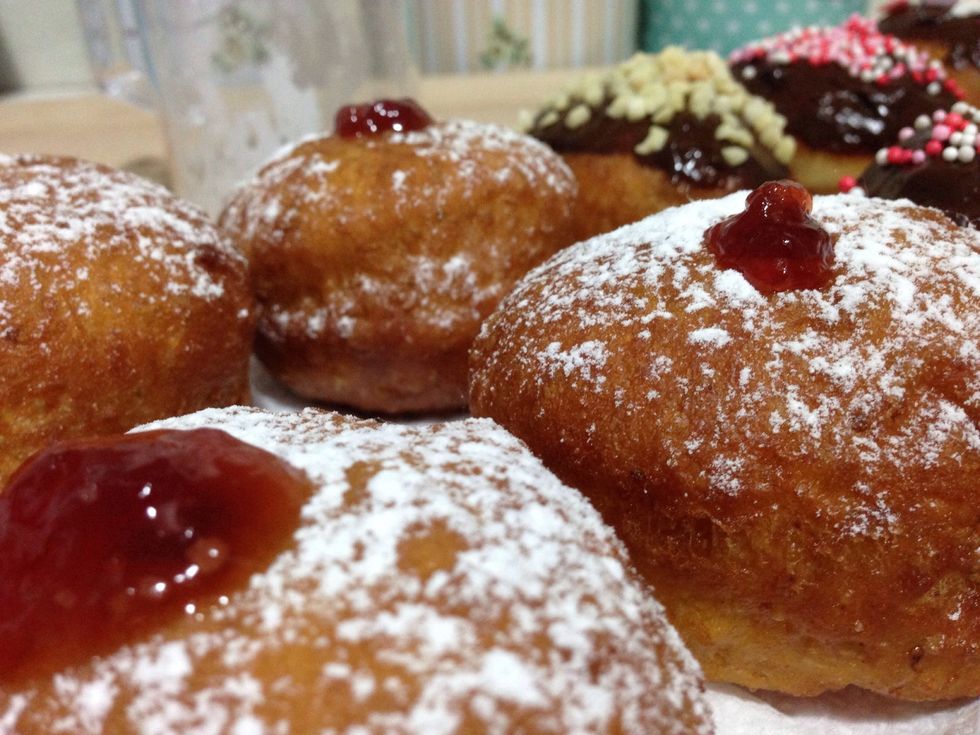 Can be filled with jam, chocolate, or whatever you like