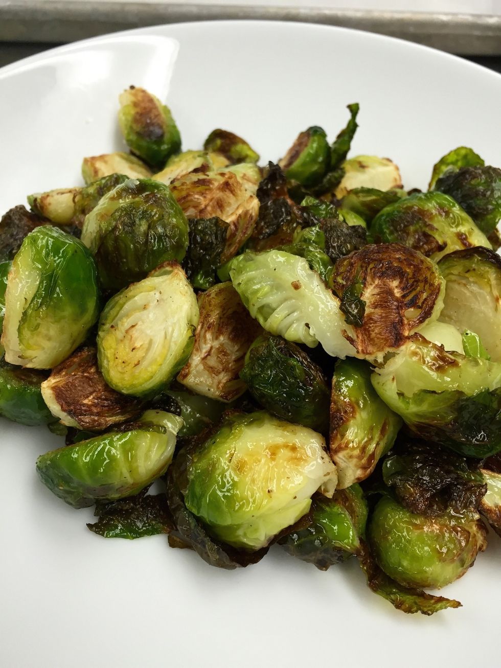 Can be roasted with sliced bacon or toss with balsamic vinaigrette for a sweet and salty version!