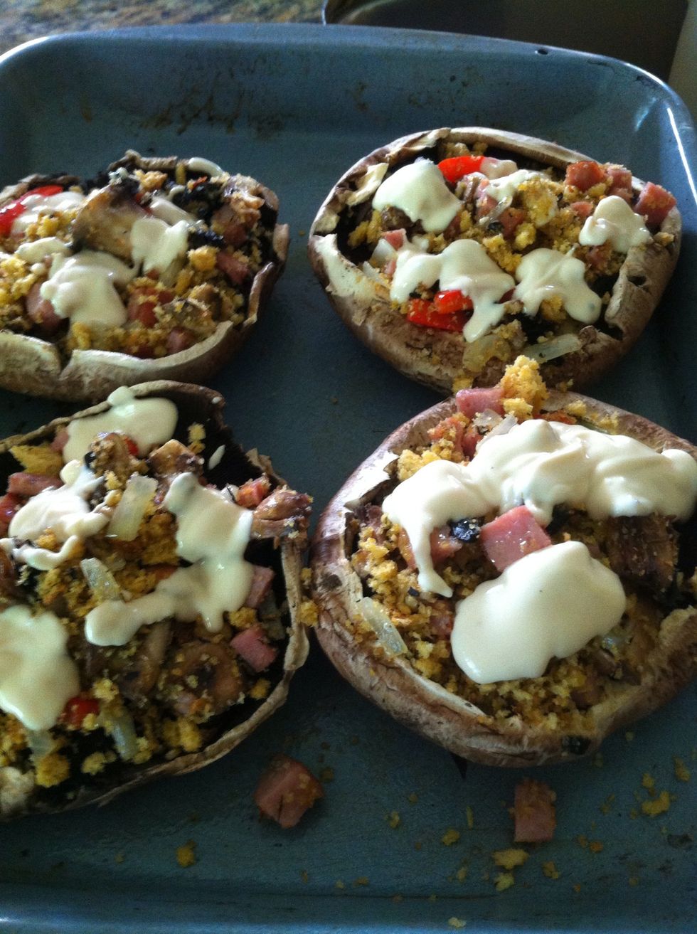can be set into the oven now... or with the cheese ...