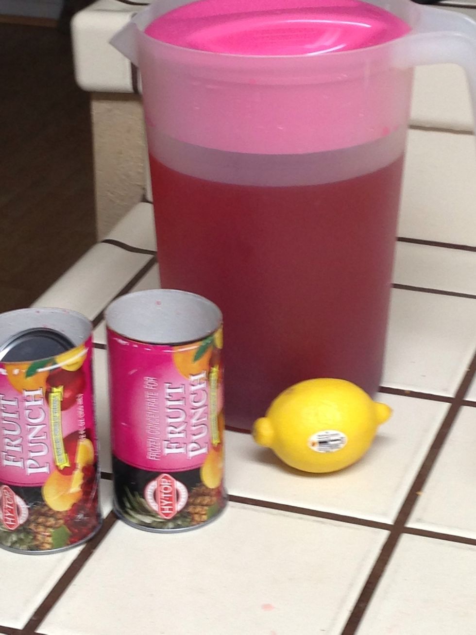 Can juice a half of lemon if you want a little bite ( tang) to your fruit punch