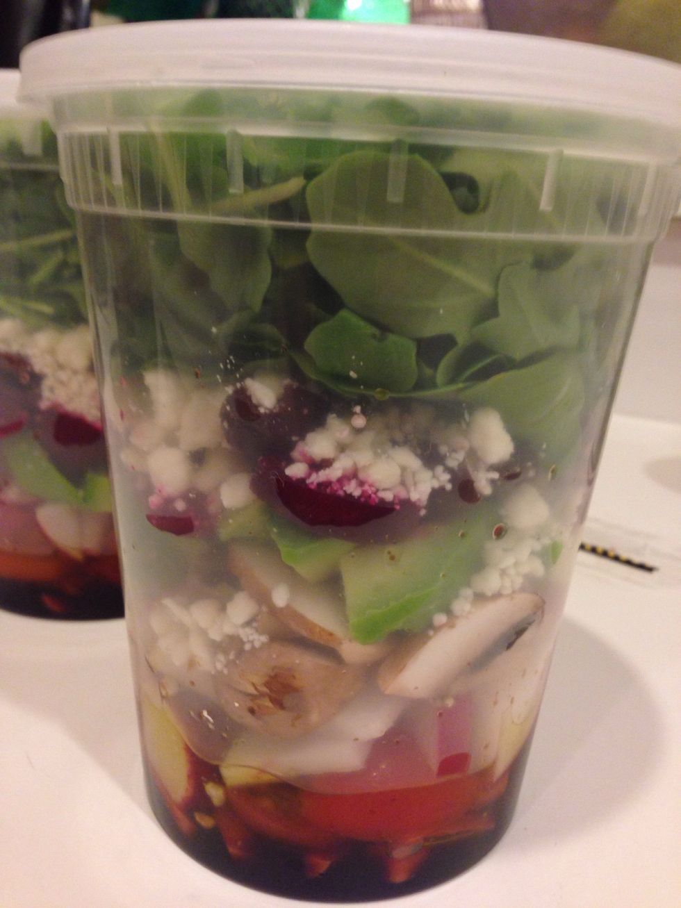 Can refrigerate for several days. Once you're ready to eat, you can shake the container, or you can pour contents into a bowl (if it's too stuffed and contents don't move easily).