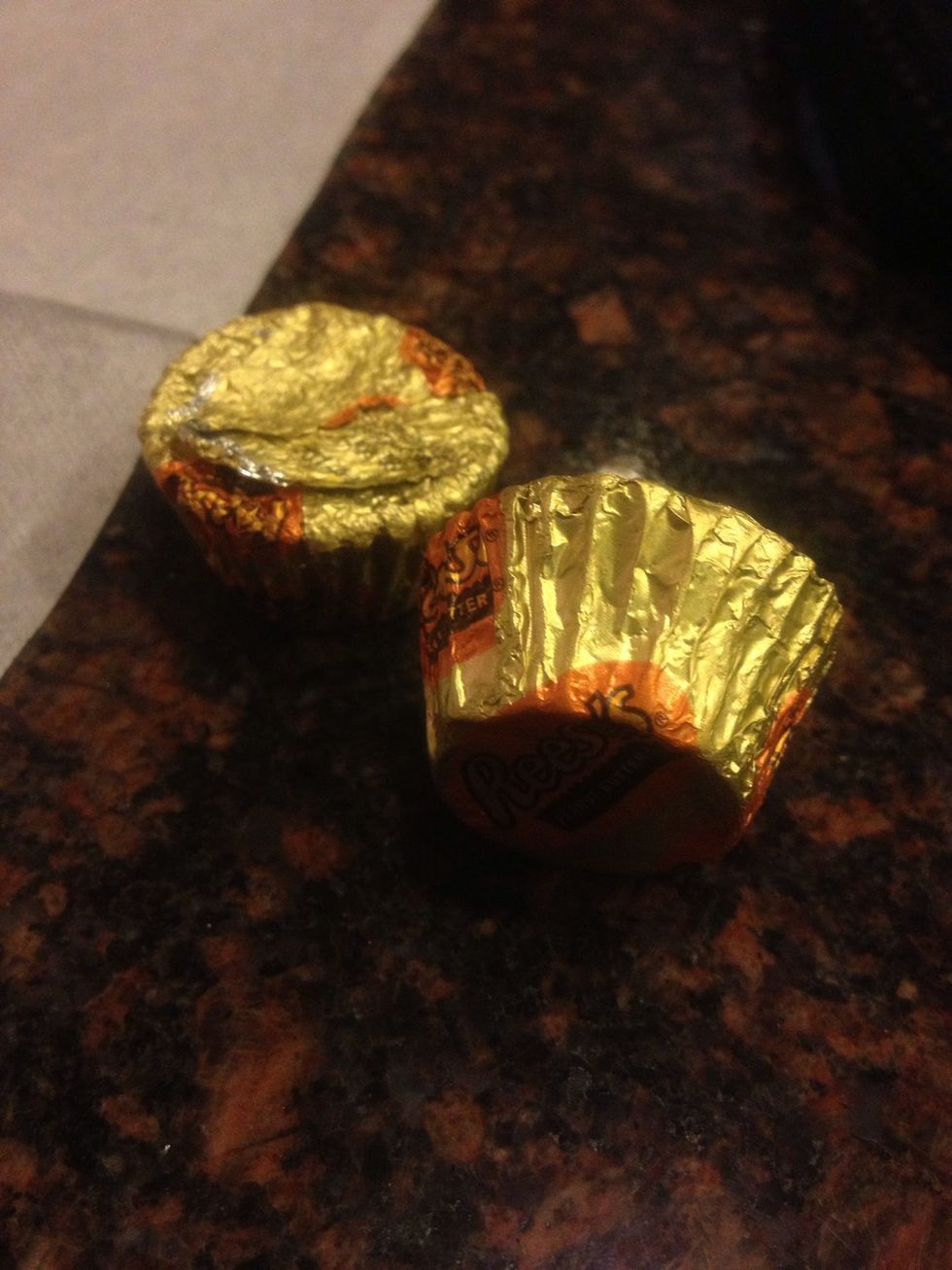 Candy (I used Reese's Peanut butter cups)- for the trick-or-treaters