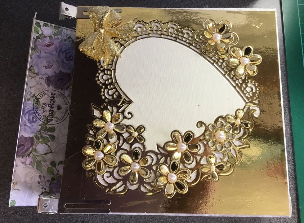 Card back glued into position.