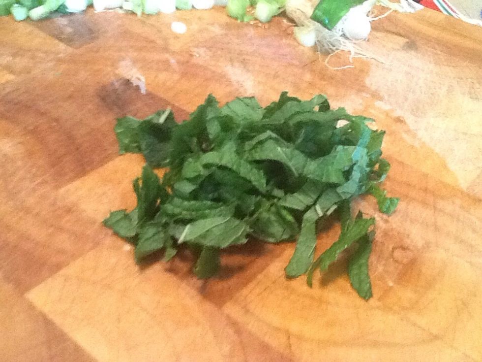 Carefully and thinly sliced parsley mint or coriander(2 table spoons).