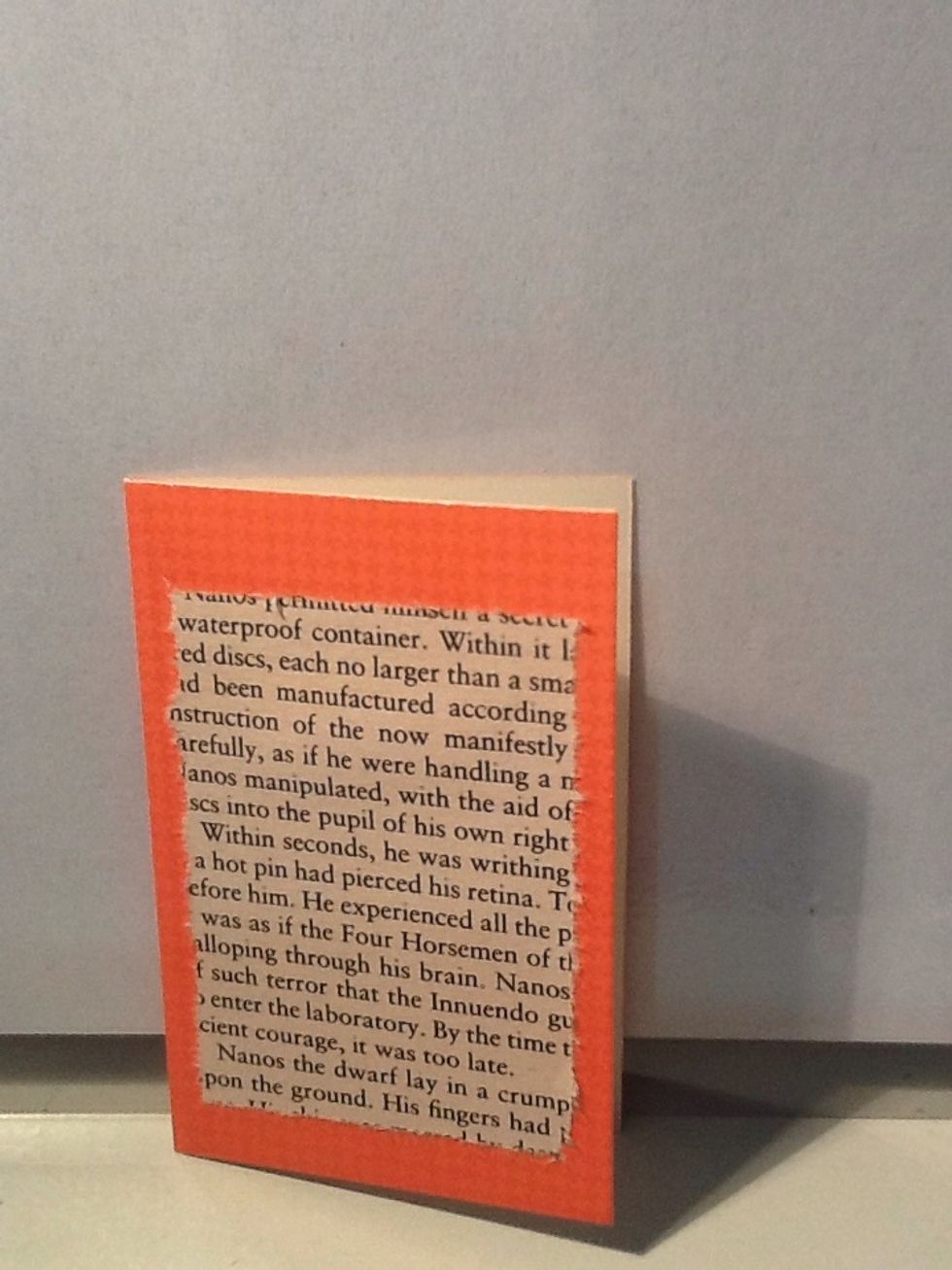 Carefully attach it on. Gruesome story :(