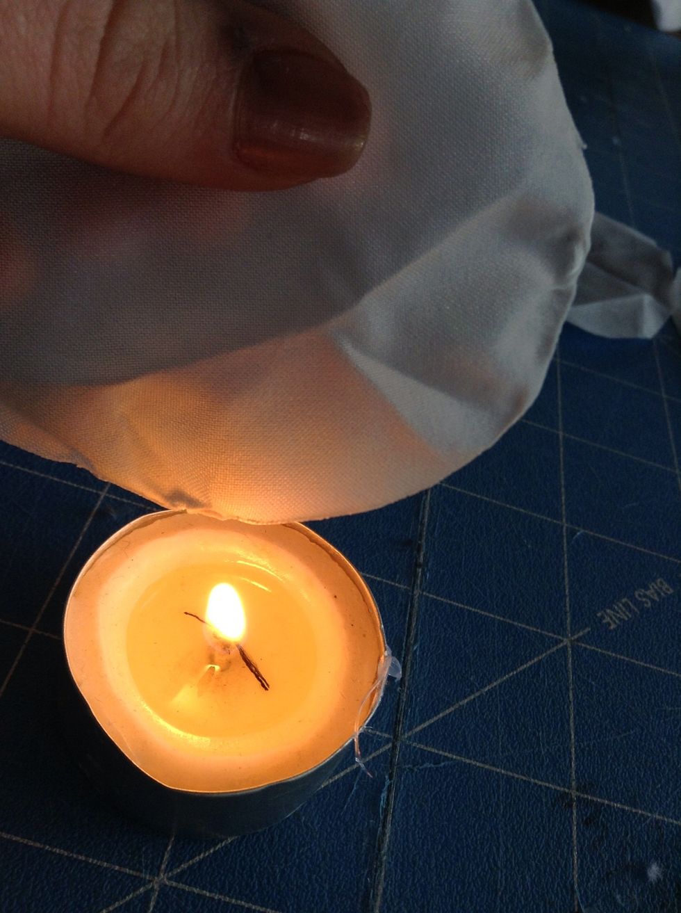 Carefully burn around the edge. To slightly burn it... See next step \ud83d\ude0a