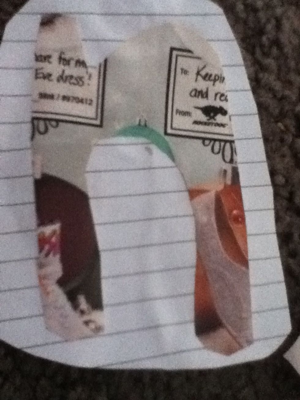 Carefully cut around the edges and trim the letter if needed