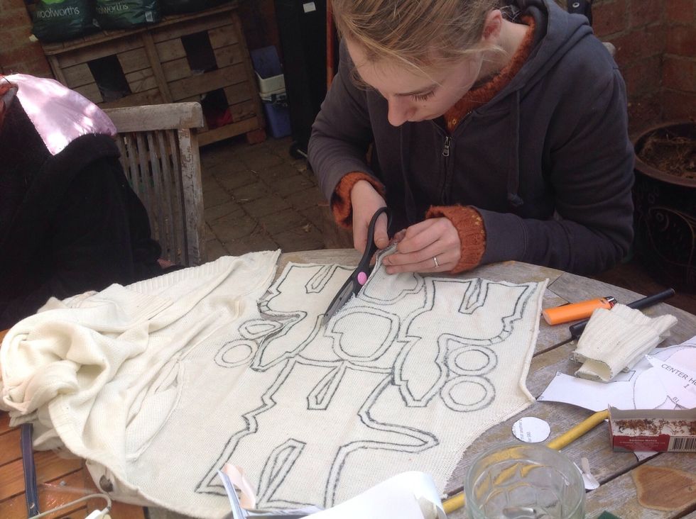 Carefully cut out the pieces.