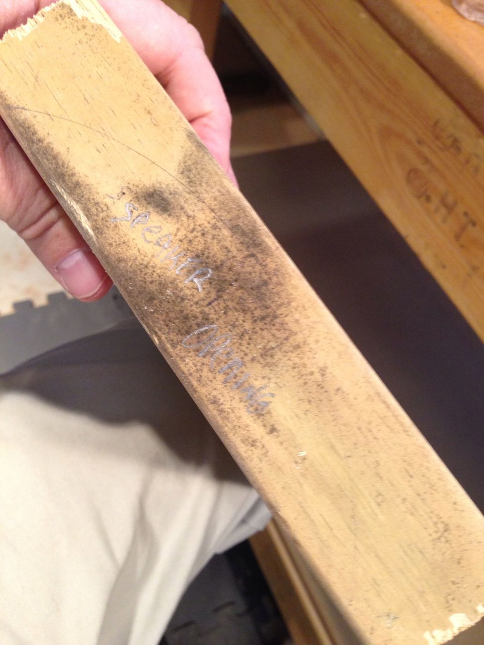 Carefully draw out pattern on wood.