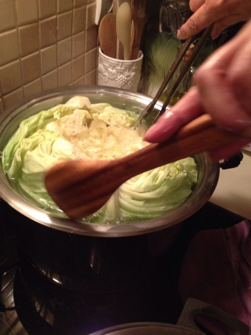 Carefully flip it to the other side.