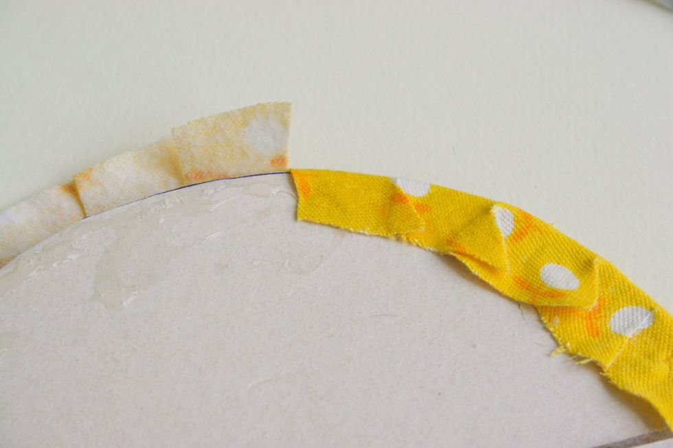 Carefully glue these "rays" on board one by one.
