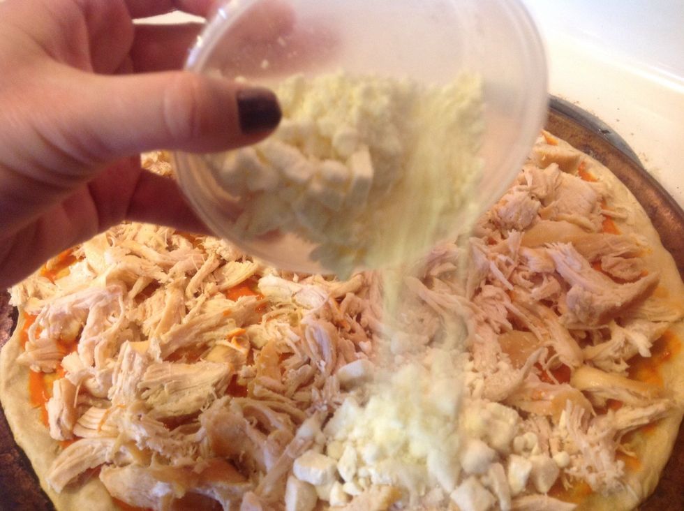 Carefully open package and shake over top of chicken.