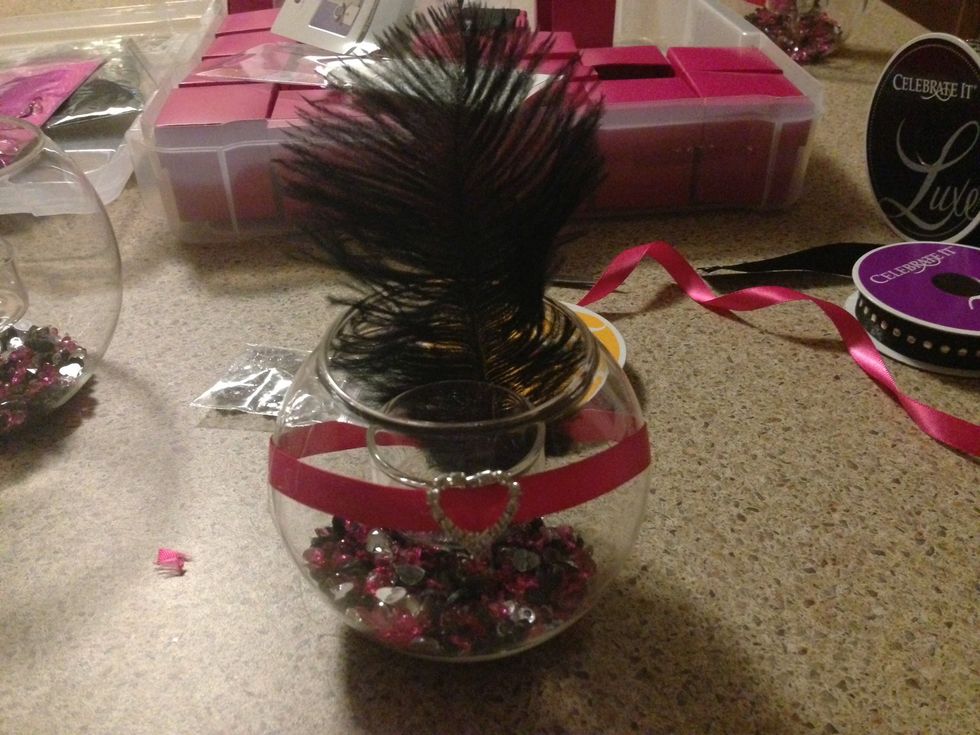 Carefully place in jar and stick it to the bottom.