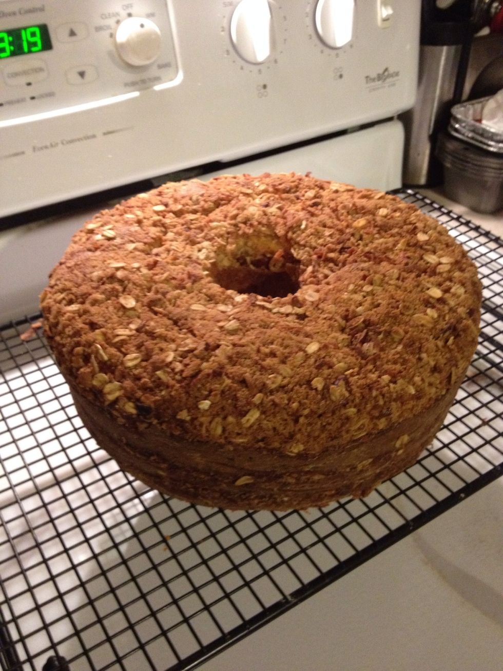 Carefully remove from pan and leave on a wire rack to finish cooling.