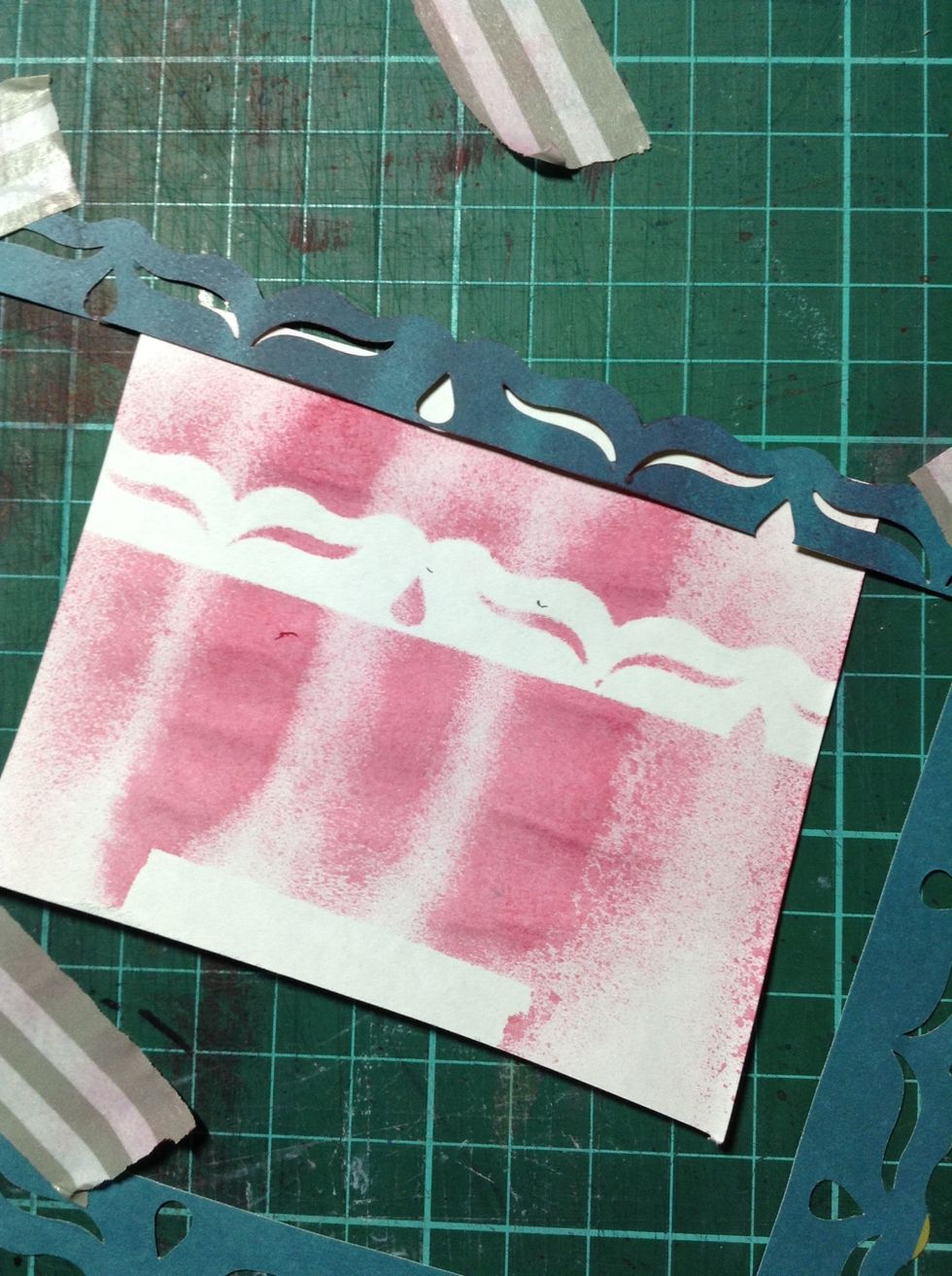 Carefully remove to reveal pattern