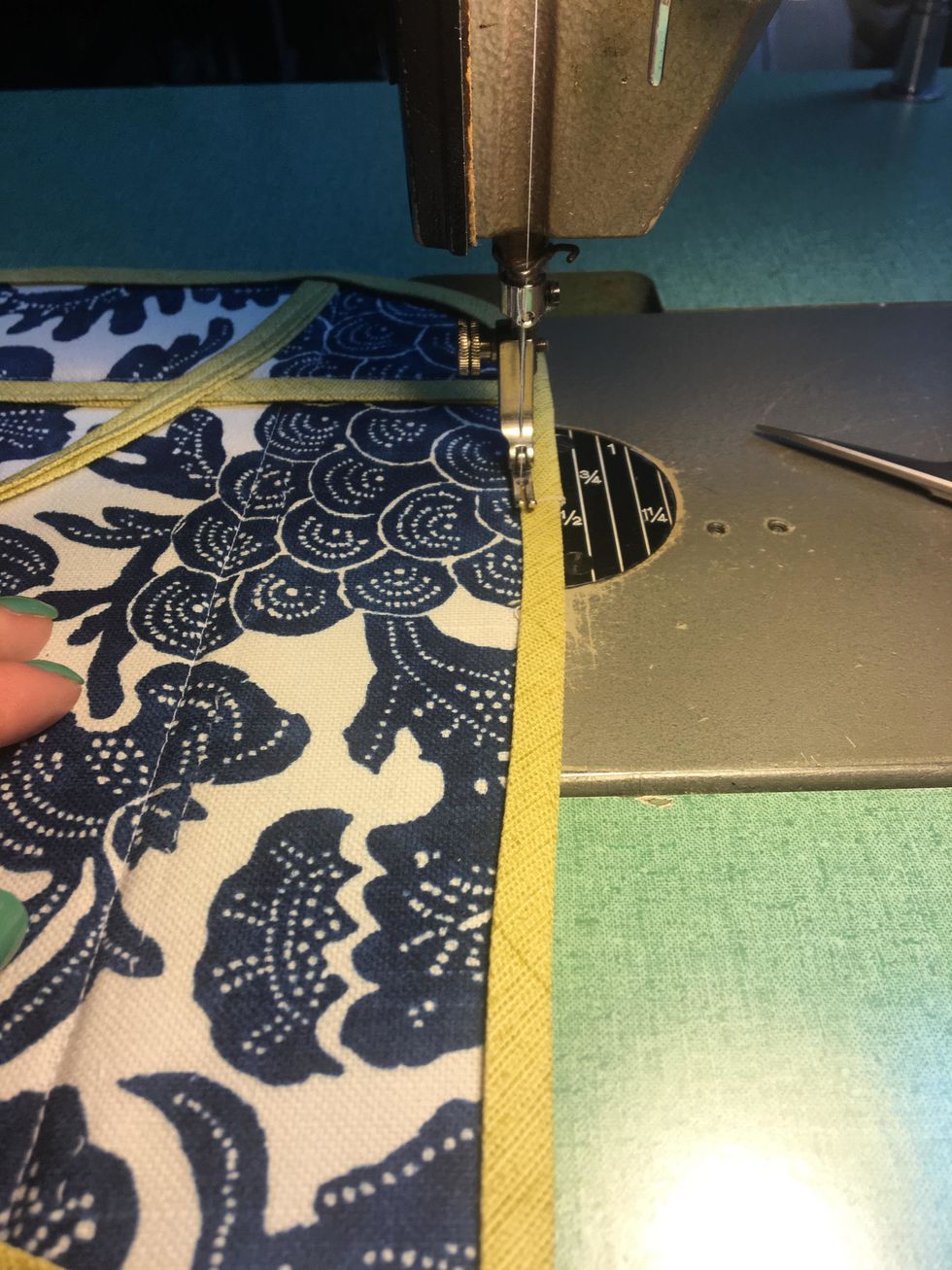 Carefully stitch all the way around.